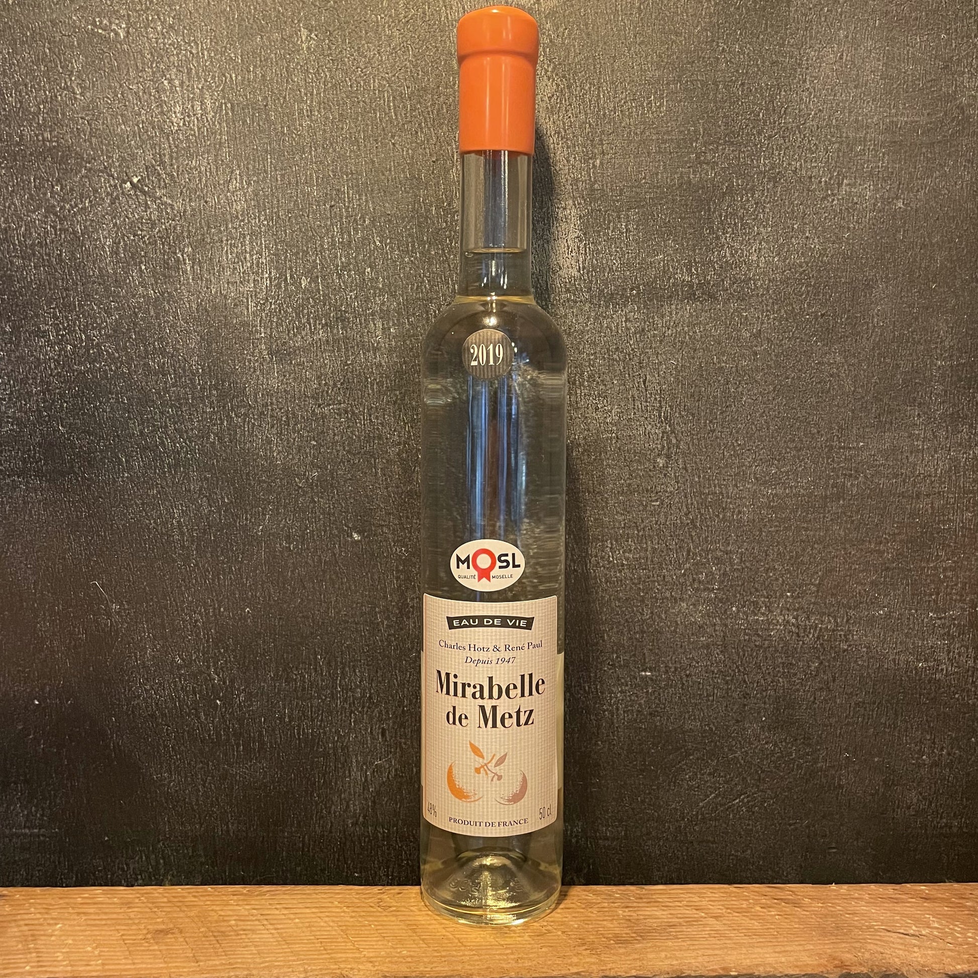 EAU DE VIE - CHARLES HOTZ & RENÉ PAUL - MIRABELLE DE METZ - 2019