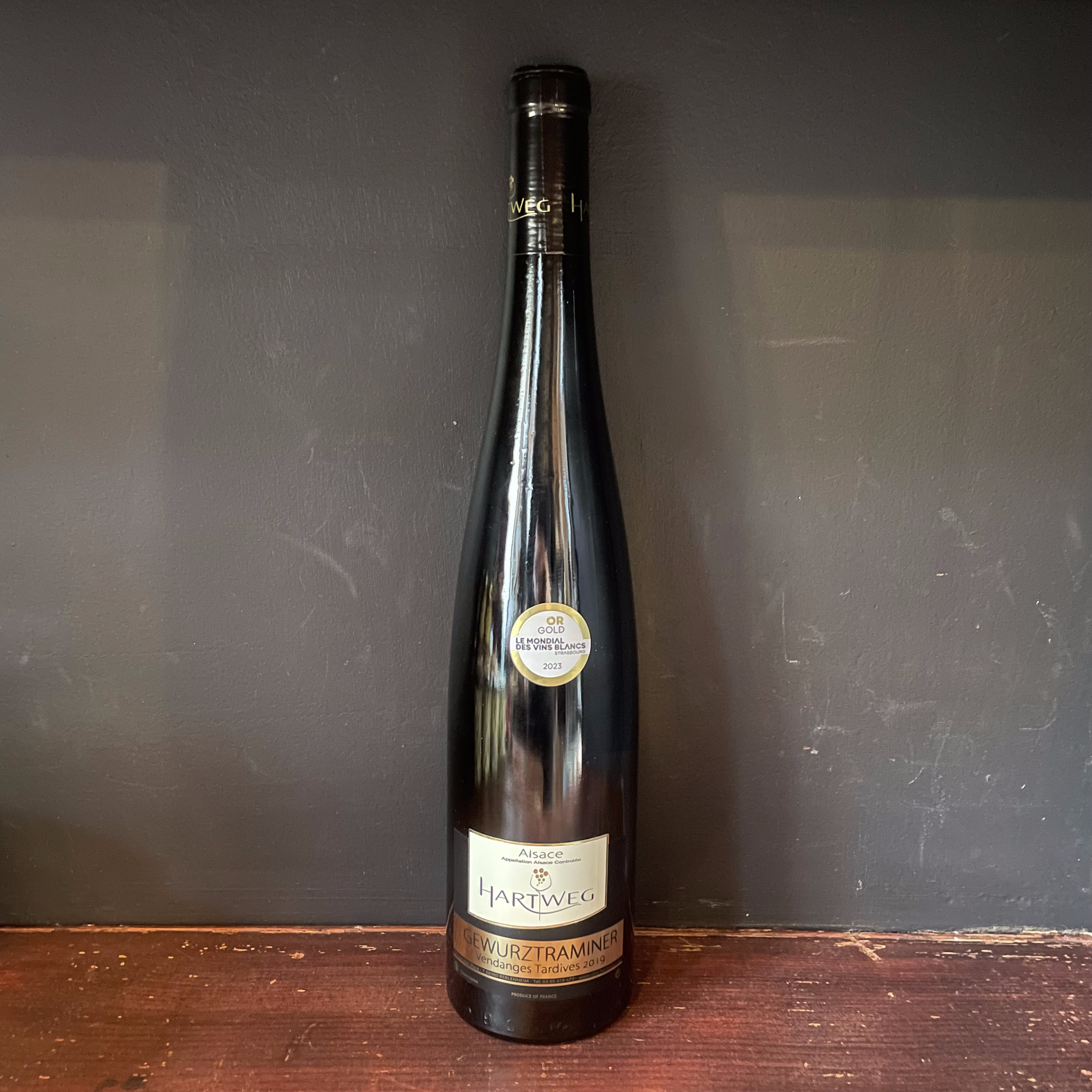 ALSACE - HARTWEG - GEWURZTRAMINER - VENDANGES TARDIVES - 2019
